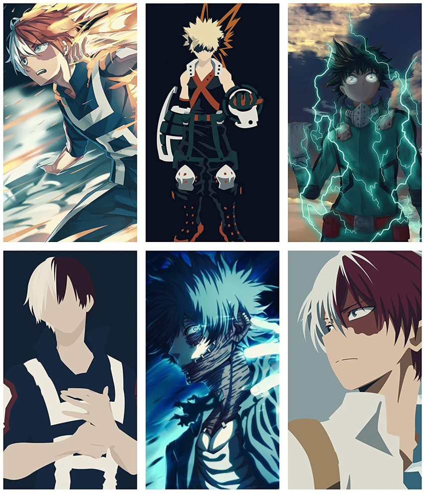 Pack of 6 Anime Wall Poster Glossy Hero Academia PostersSize12x18  inchMulticolor Paper Paper Print  Animation  Cartoons posters in India   Buy art film design movie music nature and educational paintings wallpapers