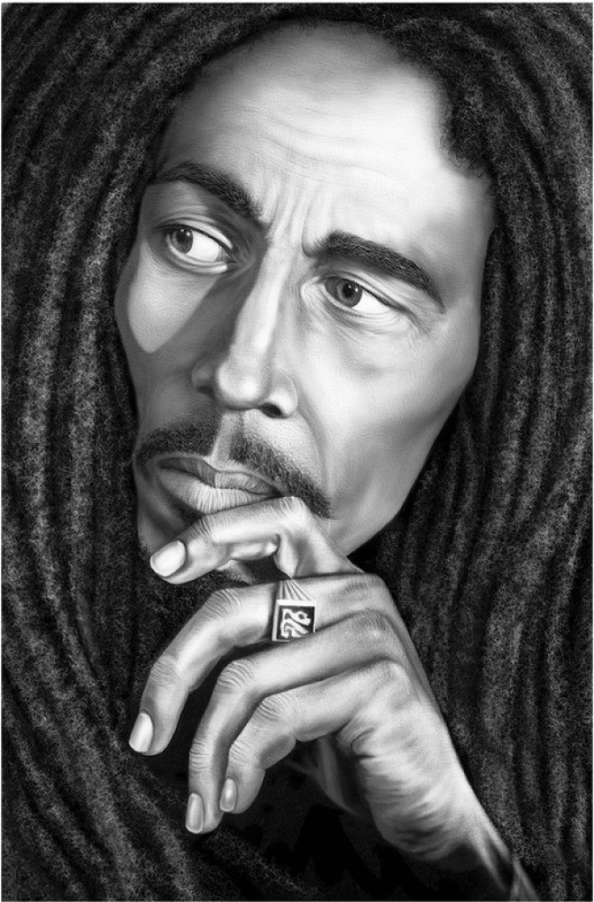 How to Draw Bob Marley printable step by step drawing sheet :  DrawingTutorials101.com