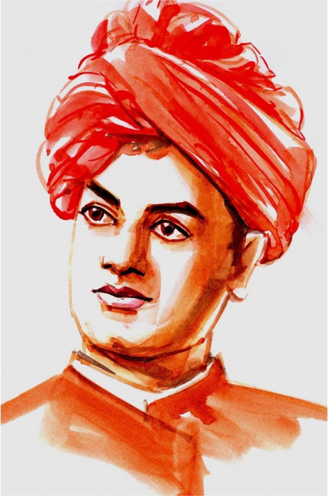 Debgopal Dasadhikari - Tribute to swami vivekananda. A charcoal pencil  sketch