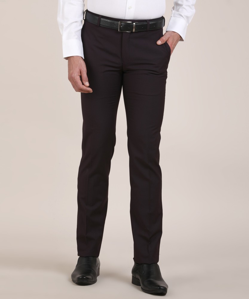 Buy Raymond Slim Fit Men Purple Trousers Online at Best Prices in India   Flipkartcom