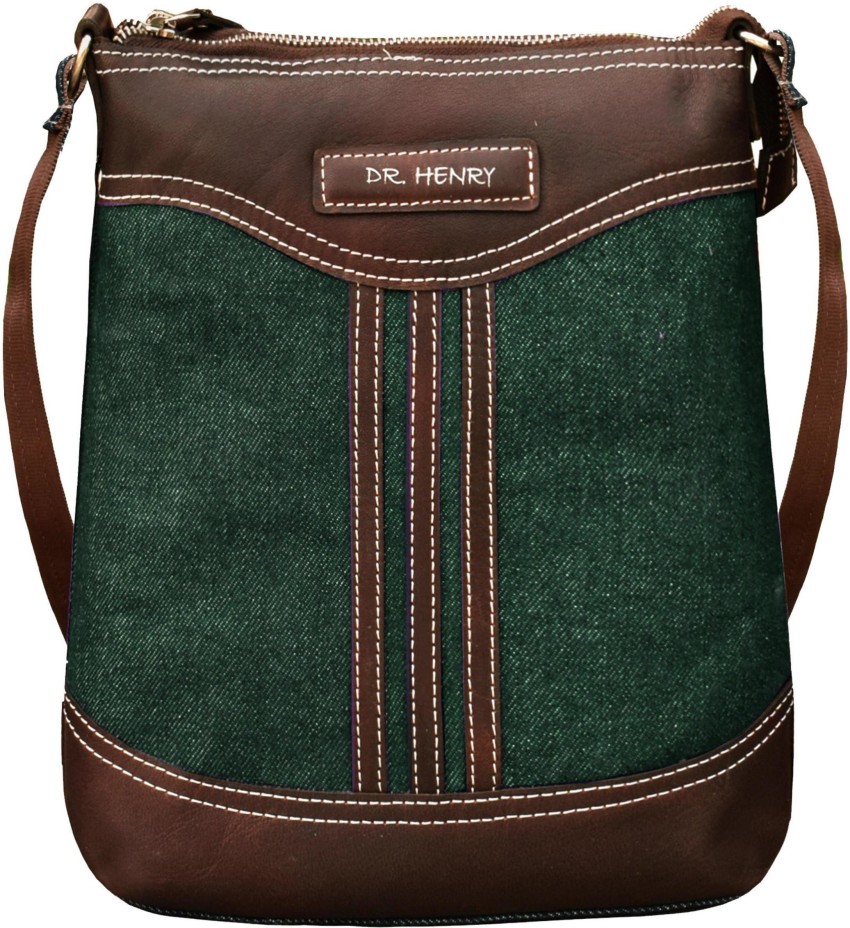 Small Over The Shoulder Bags Brown Leather Women's Satchel Bag, Green