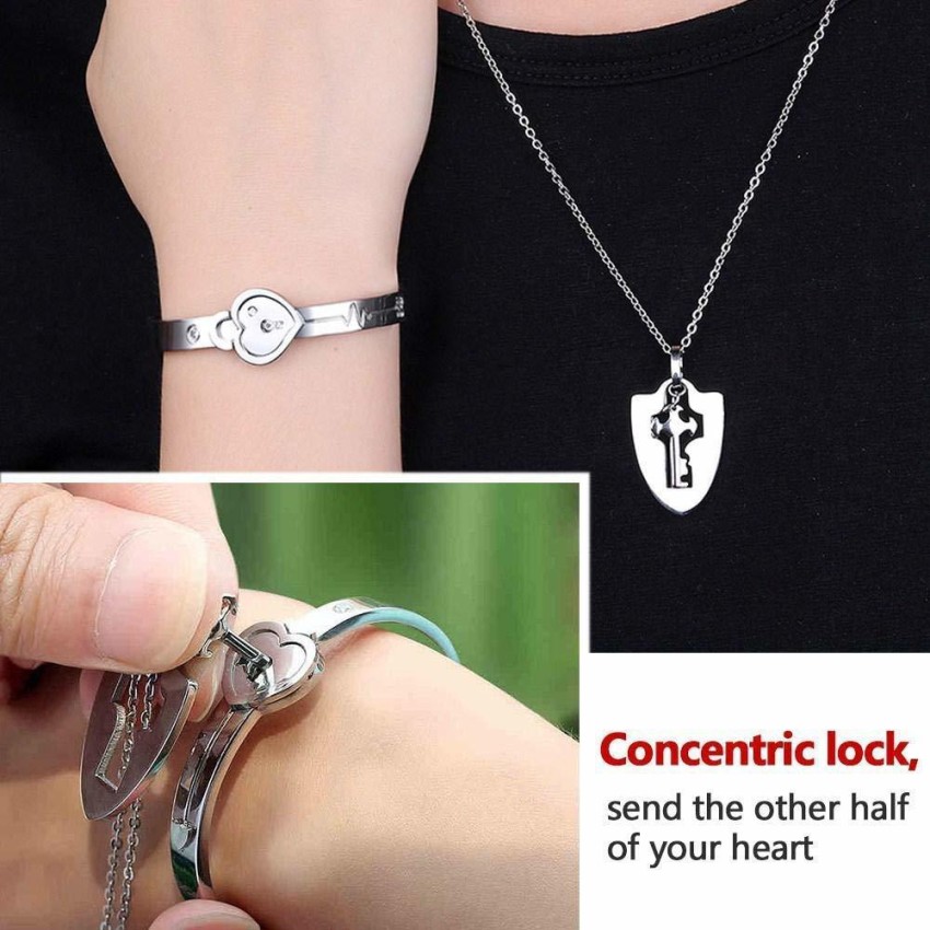 Lock And Key Bracelet For Couples  Buy Lock And Key Bracelet For Couples  online at Best Prices in India  Flipkartcom