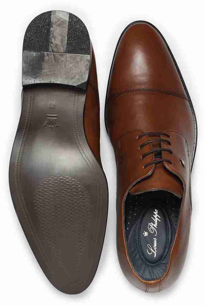 Louis Philippe Black Leather Lace Up Dress Shoe Men's 40 Style Code  LPBC12L020