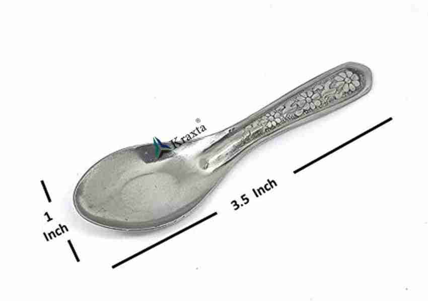 Parage 12 Pieces Stainless Steel Small Spoons for Container/ Spice Jars, Masala Spoons, Small Spoon for Spices, Spoon Set, 12 Mini, Length 9 cm