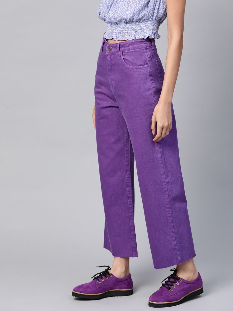 SASSAFRAS Regular Women Purple Jeans 