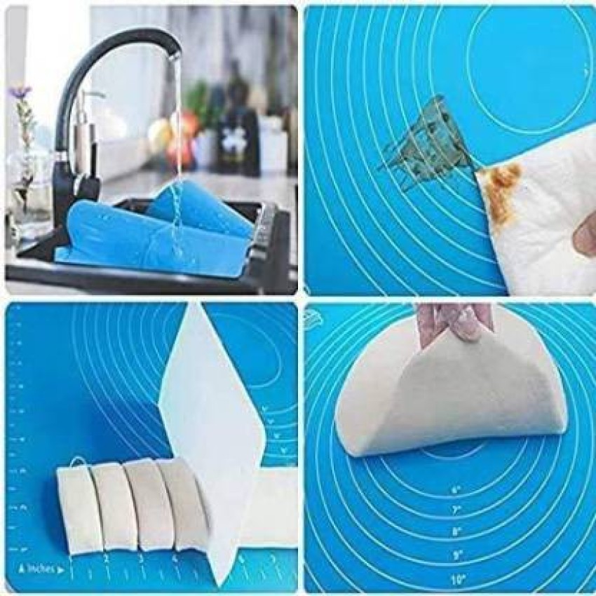 Silicon Fondant Rolling Mat Roti Chapati Cake Pad Dough Atta