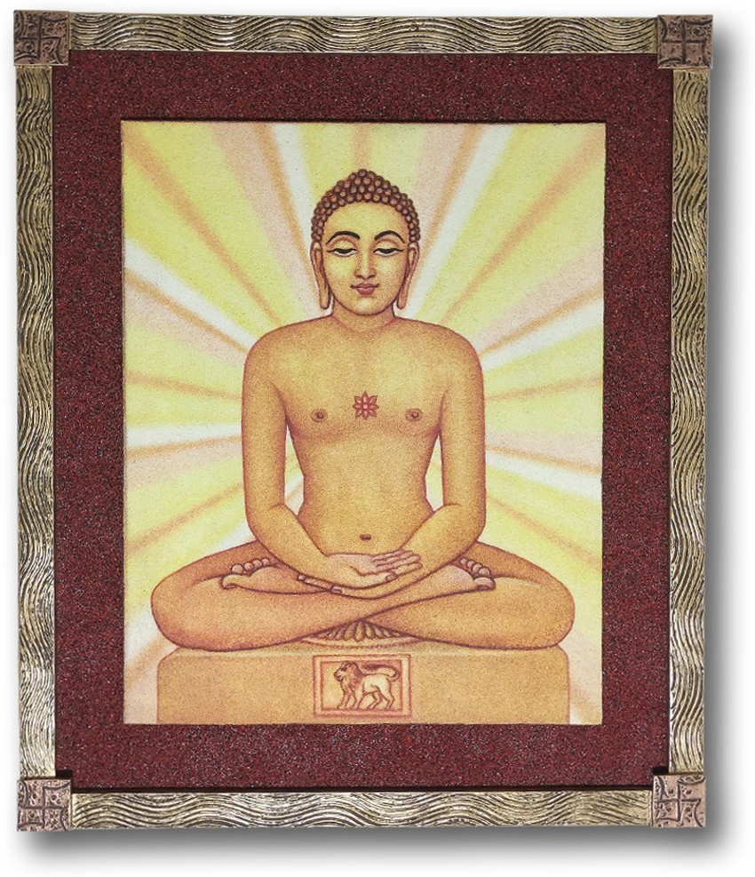 Sandart Galleries Mahavir Swami Natural Colors 20 inch x 17 inch ...