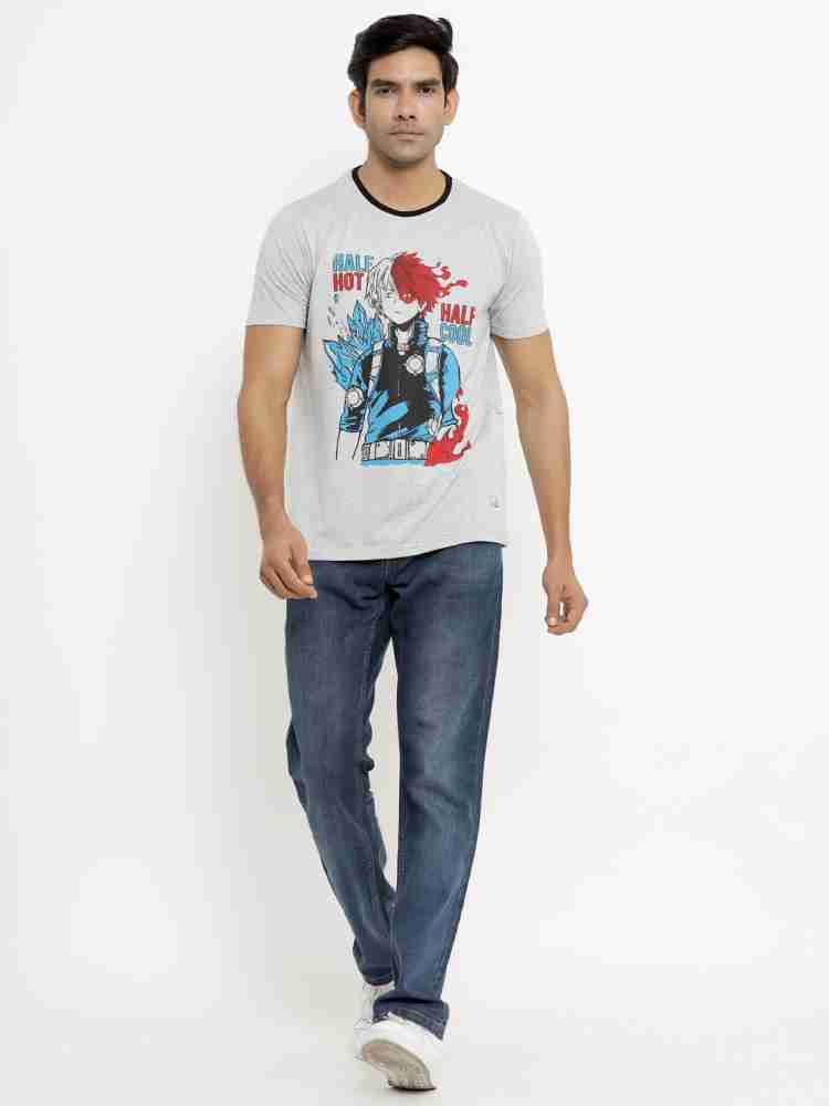 ComicSense Printed Men Round Neck Grey T-Shirt - Buy ComicSense Printed Men  Round Neck Grey T-Shirt Online at Best Prices in India