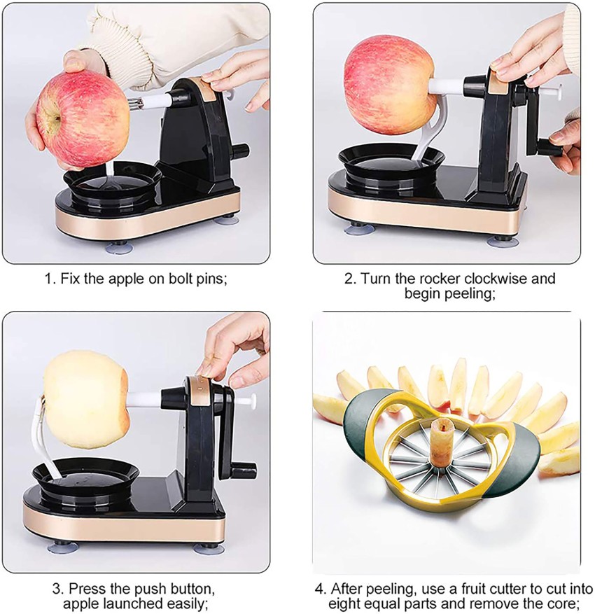 3In 1 Apple Peeler Manual Rotation Potato Fruit Core Slicer