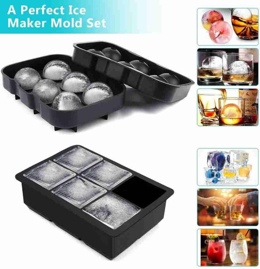 MoldBerry 6 Round Ice ball Ice cube Mould Multicolor Silicone Ice Ball Tray  Price in India - Buy MoldBerry 6 Round Ice ball Ice cube Mould Multicolor  Silicone Ice Ball Tray online