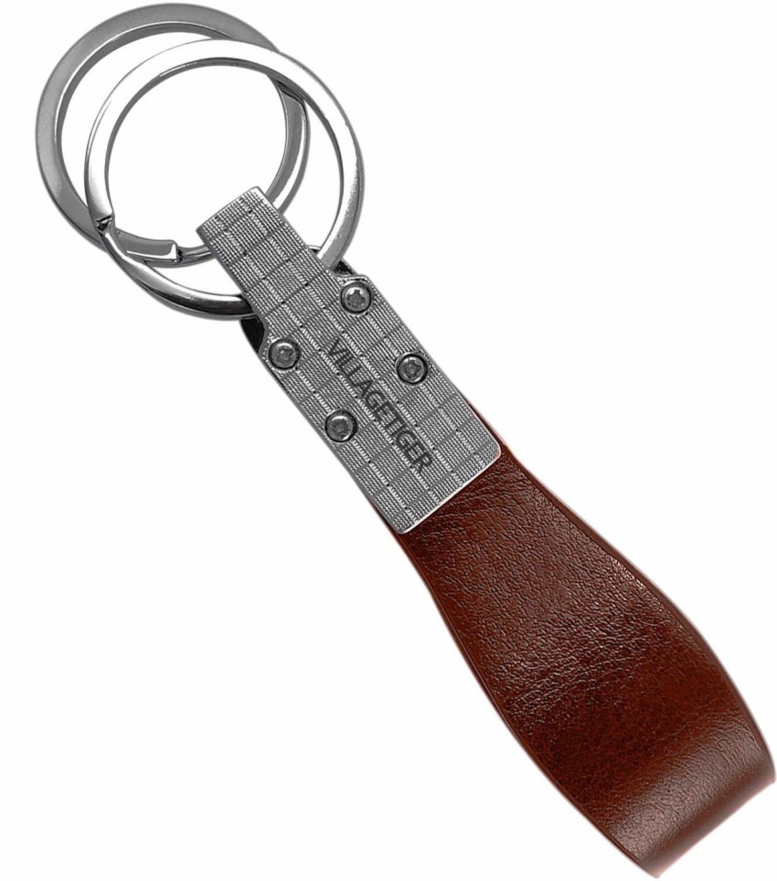 Giftana Leather Metal Keychain for Men & Women, Metal Leather Keychain Holder, Metal Key chain for Home, Keychain Key Ring For Bike Car, Valentines