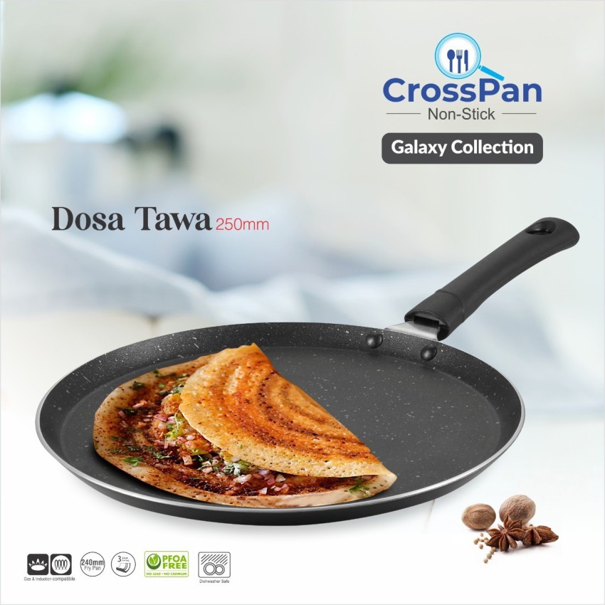 Granito Non Stick Tawa, Flat, 25cm, Induction and Gas Stove Compatible