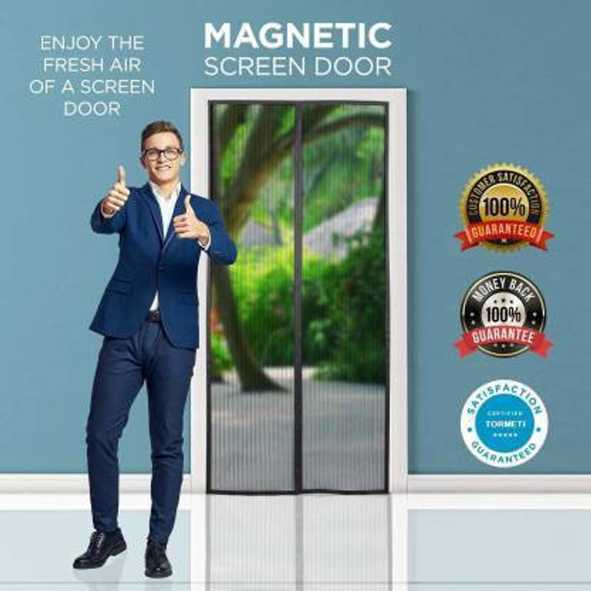 Magnetic Screen Door Fit Door Size 39 x 83 , French Door Mesh Curtain  with Heavy Duty 