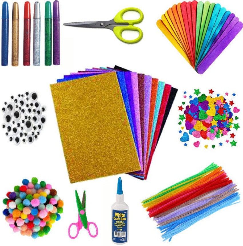 aizelX Craft Decoration items gift set for kids DIY Art Craft kit for Kids  Craft Art Craft Supplies Art Craft Set Art Craft Materials Glitter Tapes
