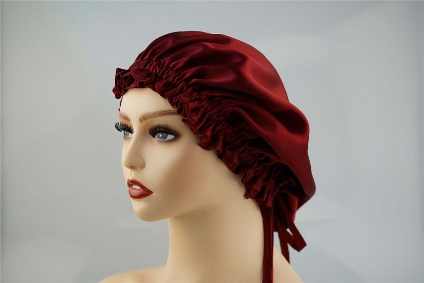 Real Silk Sleep Cap for Women Satin Bonnet Double Layer Adjustable Hair  Bonnet  China Sleep Cap and Satin Bonnet price  MadeinChinacom