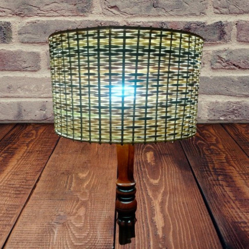 Decorative Drum Lampshade Vintage Flora Pattern Bamboo Lamp 