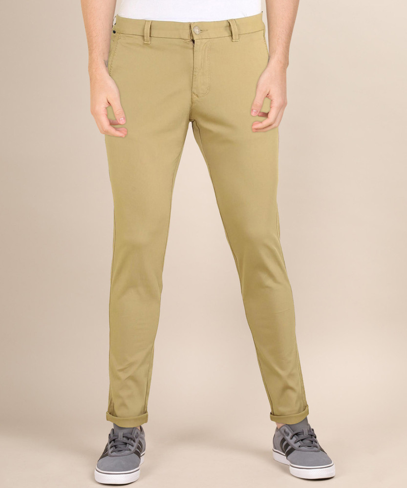 INDIAN TERRAIN Slim Fit Men Brown 