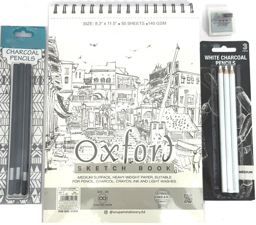 XL Drawing Set  Sketching Graphite and Charcoal Pencils Includes 10   Norberg and Linden