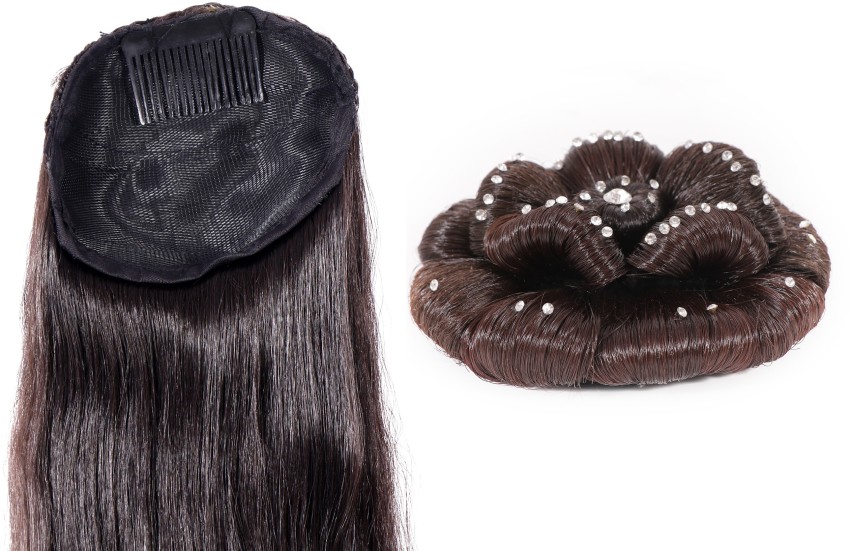 H24367 Black Dori Nool Jadai Kunjalam For Marriage Artificial Accessories  for Hair Online