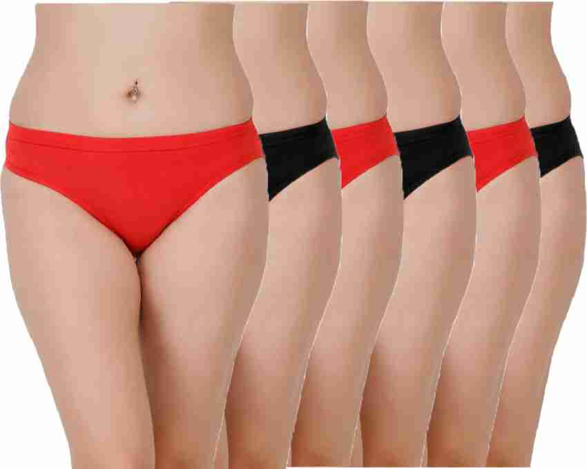 FLIPCHARGE Classic Dark Red Color Combo Panty For Women And, 57% OFF