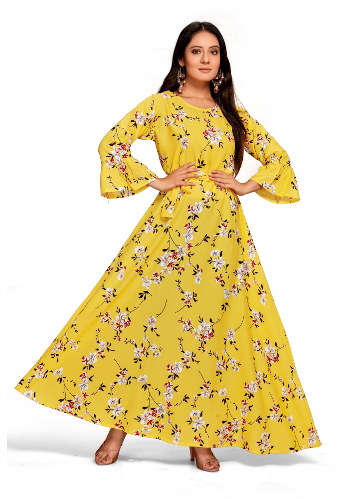 Bani Women Midi Dresses  Buy Bani Women Womens Cotton Printed Midi Dress  Yellow Online  Nykaa Fashion
