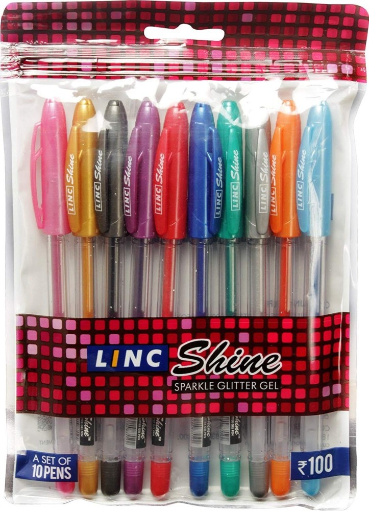 Linc SPARKLE GLITTER PENS Gel Pen - Buy Linc SPARKLE GLITTER PENS Gel Pen -  Gel Pen Online at Best Prices in India Only at