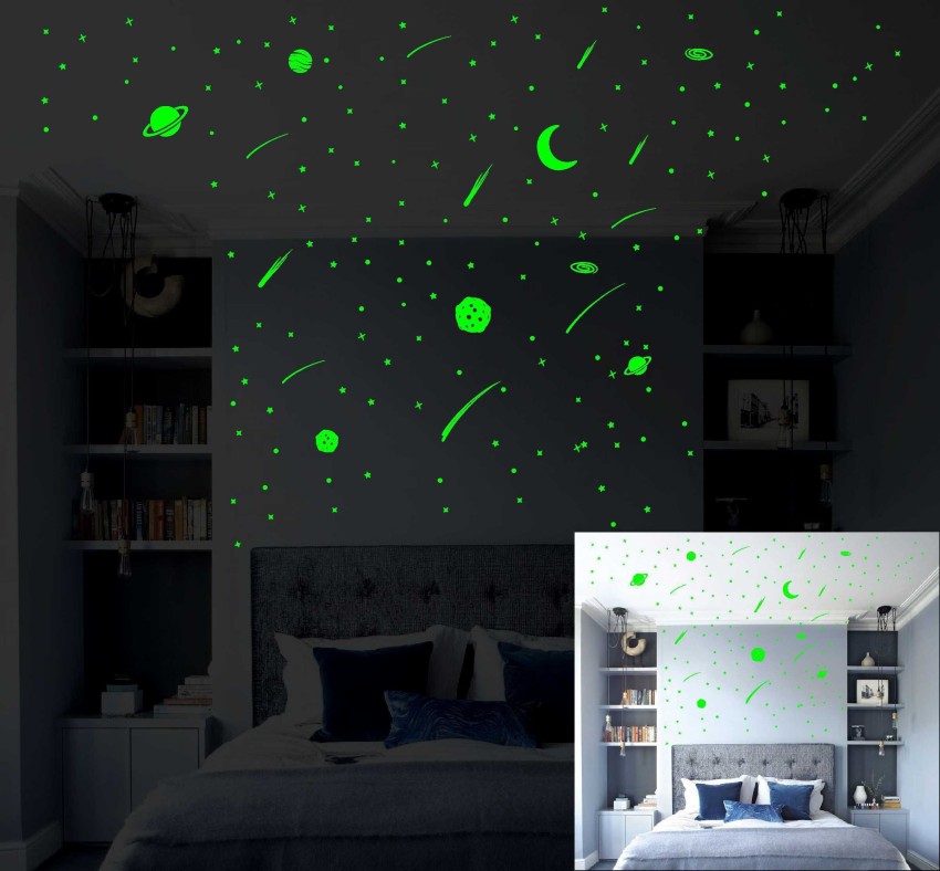 Flipkart SmartBuy 25 cm Glow in The Dark Stars for Ceiling or Wall Stickers  Self Adhesive Sticker Price in India - Buy Flipkart SmartBuy 25 cm Glow in  The Dark Stars for