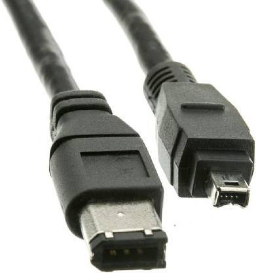 HRTRONICS Patch Cable m Firewire IEEE 1394 Pin|Connector to Firewire  400 Pin, Firewire Dv Cable 6P-4P M/M 1.5 m Patch Cable (Compatible with  Camcorder, Computer, Black, One Cable HRTRONICS