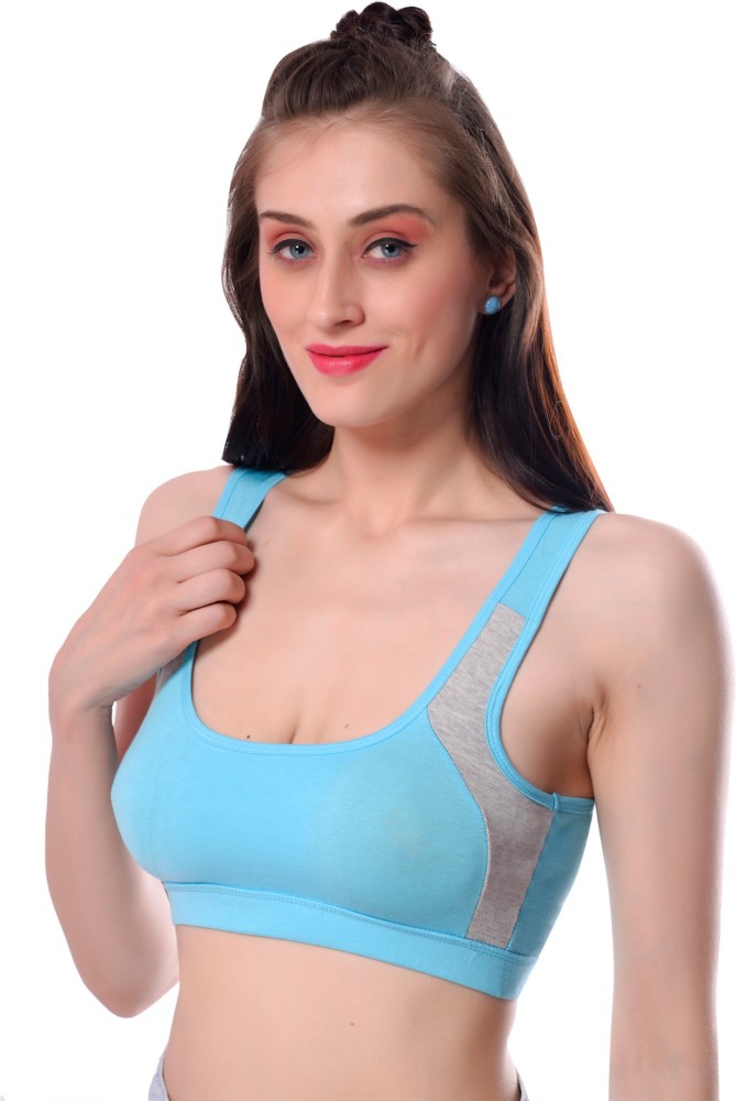 63% OFF on GIRLSZ Girls Sports Bra(Pink, Grey) on Flipkart