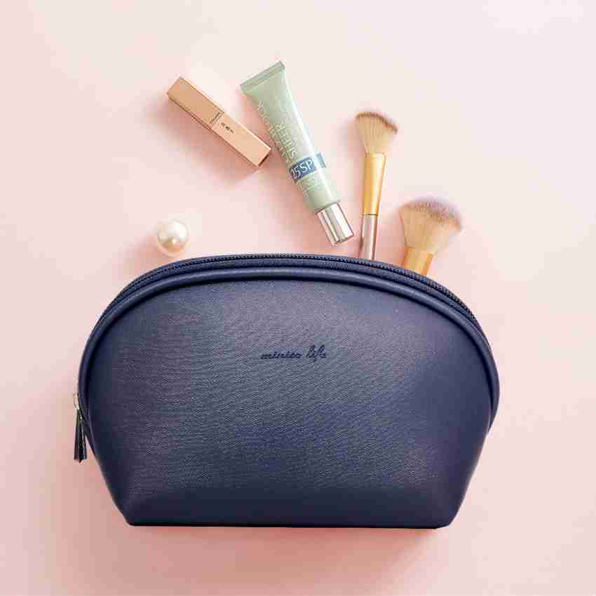 MINISO AU Simple Apricot Semicircle Cosmetic Bag