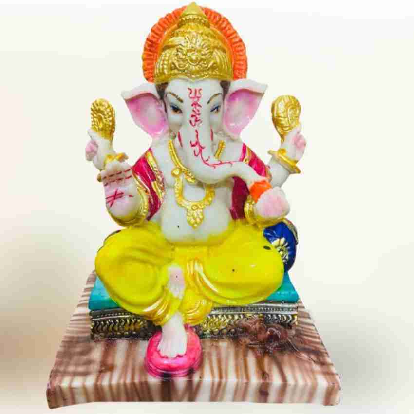 Marble Dagdusheth Ganpati Murti White Marble Ganpati Murti, 58% OFF