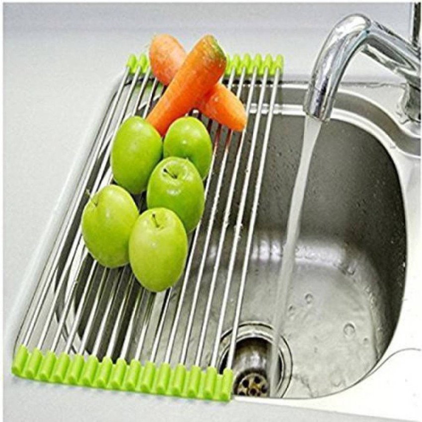 Roll up Drain Rack, Foldable Dish Drying Rack Over The Sink, Drain