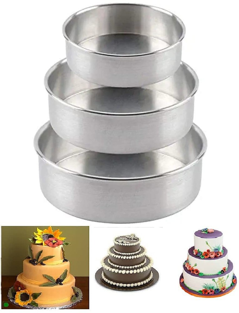 Buy Segovia Aluminium Round Shaped Cake Mould Set - Microwave, Oven &  Cooker Safe Online at Best Price of Rs 469 - bigbasket