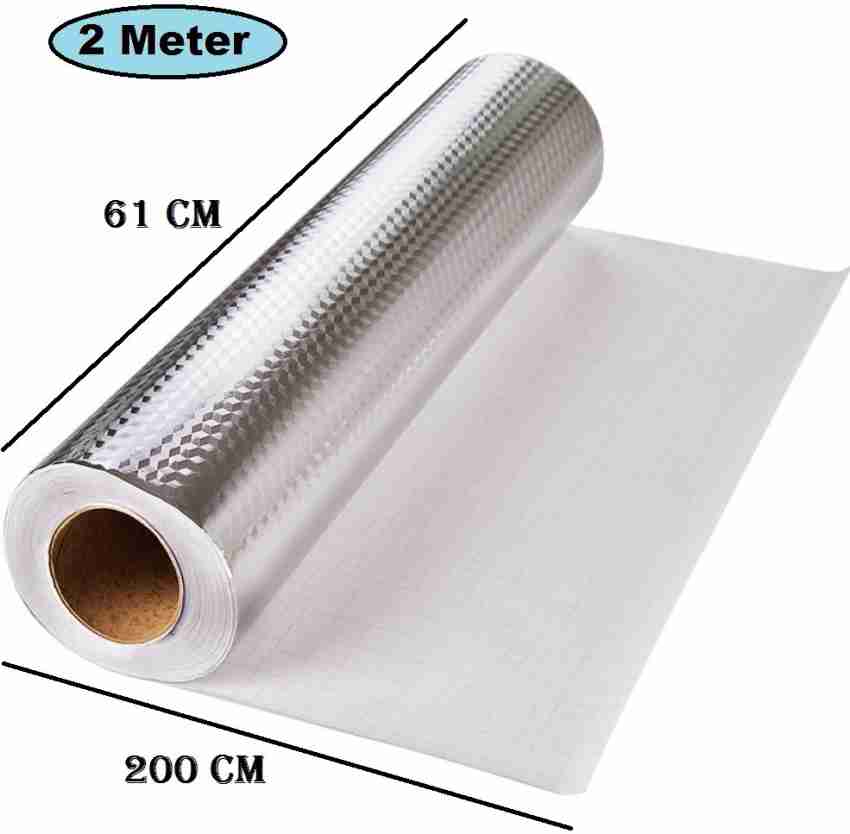 Silver Stainless Steel Contact Paper Peel and Stick Aluminum Foil Sheet  Wallpaper Waterproof Heat Resistant Oil Proof Wall Film for Kitchen  Backsplash Countertop Cabinet