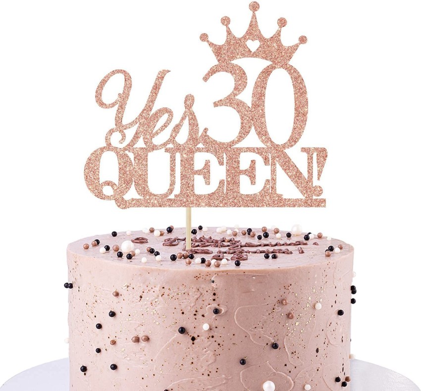 Zyozique Cheers to 30 Years Cake Topper - 30th Birthday / Anniversary  Zyoziques - Gold Glitter : Amazon.in: Toys & Games