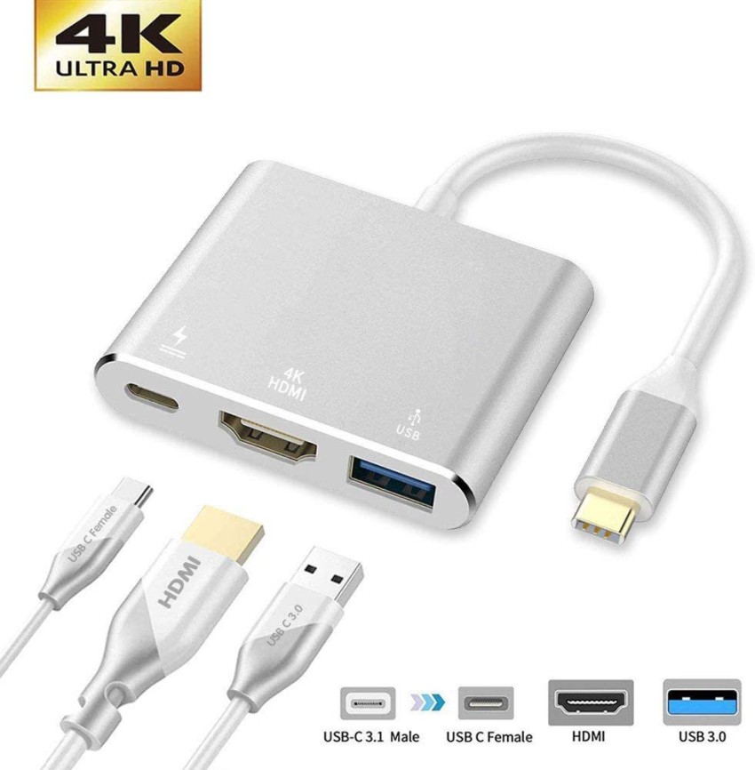 ADAPTADOR USB-C MULTIPLE MANHATTAN A HDMI, USB 3.0, USB-C, COLOR
