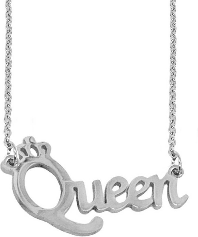 M Men Style Valentine Gift Queen Name Letter Locket Necklace ...