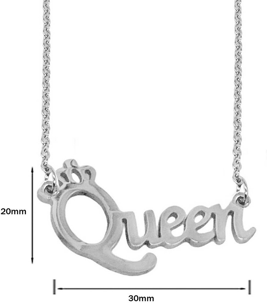 M Men Style Valentine Gift Queen Name Letter Locket Necklace ...