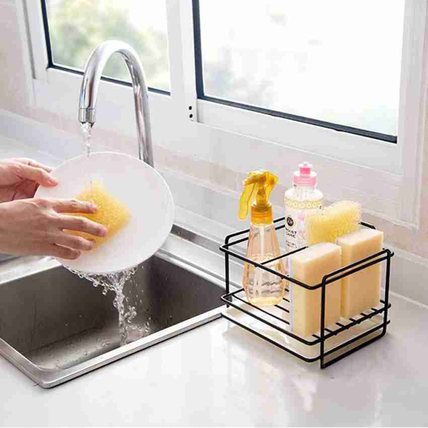 Kitchen Sponge Holder Adhesive Sink Sponge Drain Drying Rack Storage Holder  688