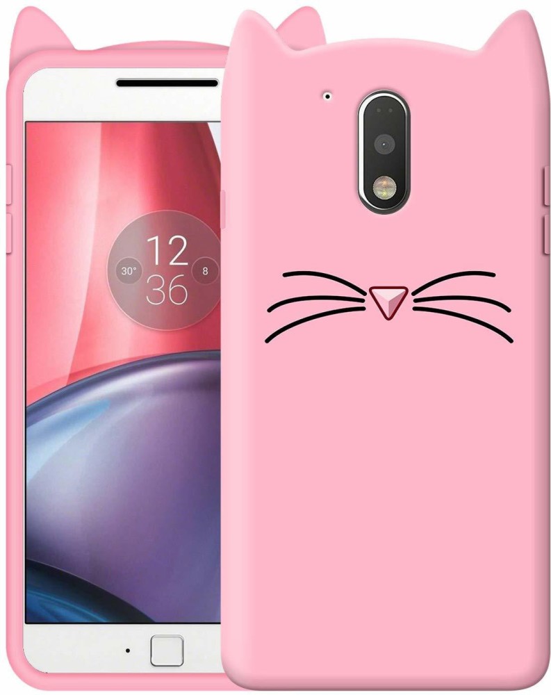 Back Cover for Moto G4 Plus Pink Cat Silicone Girls Back Case Cover Moto G4 Plus - FancyArt : Flipkart.com