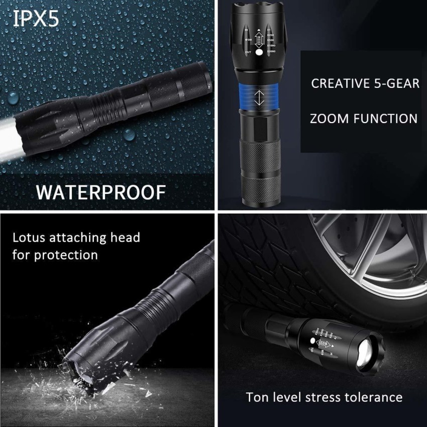 Flashlights, LED Tactical Flashlight S1000 - High Lumen, 5 Modes