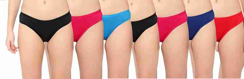 Buy Bornify Women's Cotton Panties (Combo Pack of 10) (Colors May Vary)  (75) Multicolour at