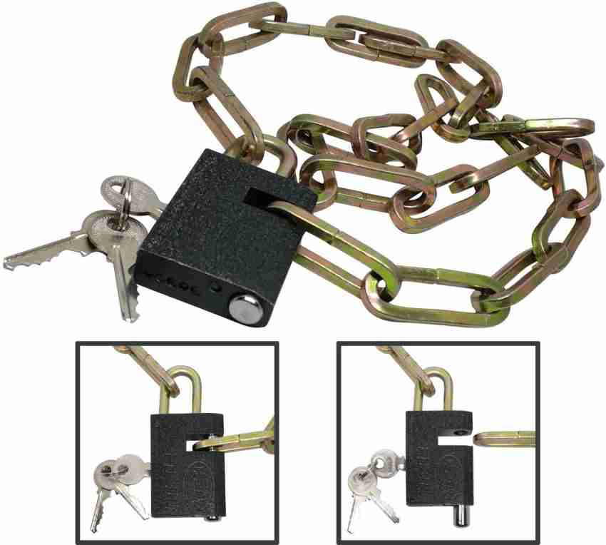Pretail Strong Metal Chain with Padlock for Locking Car/Vehicle