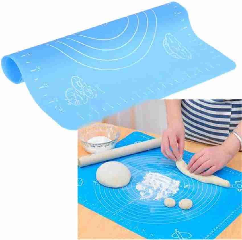 Buy Kitchen Silicone Baking Mat Rolling Stretchable Atta Kneading Chapati  Roti Mat 48x38cm Online