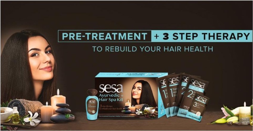 Sesa Ayurvedic Plus Hair Spa Kit  Review  Demo  Smooth  Silky Hair   Promotes hair growth  YouTube