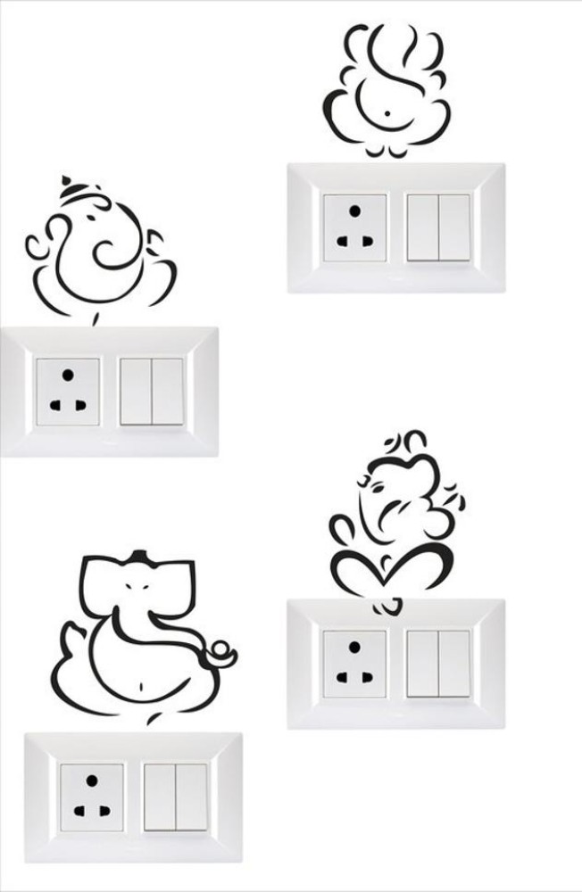 K2A Decor 12 cm Decorative Switch Board Switch Panel Stickers for  Decoration Self Adhesive Sticker Price in India  Buy K2A Decor 12 cm  Decorative Switch Board Switch Panel Stickers for Decoration