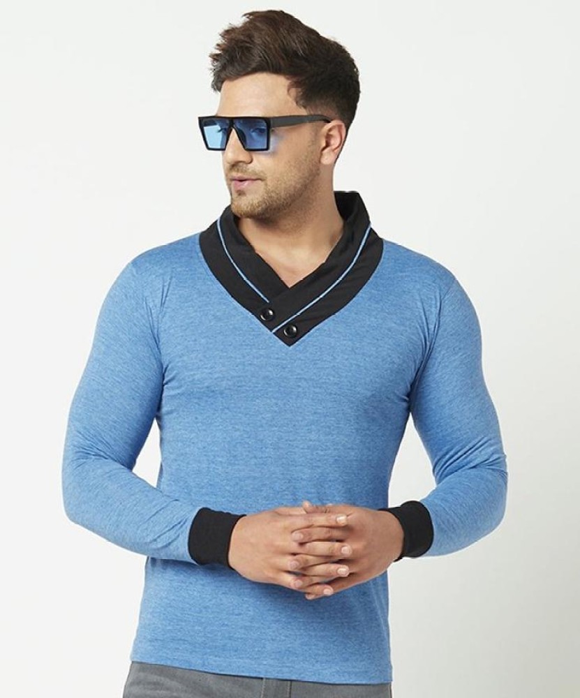 shawl neck t shirt