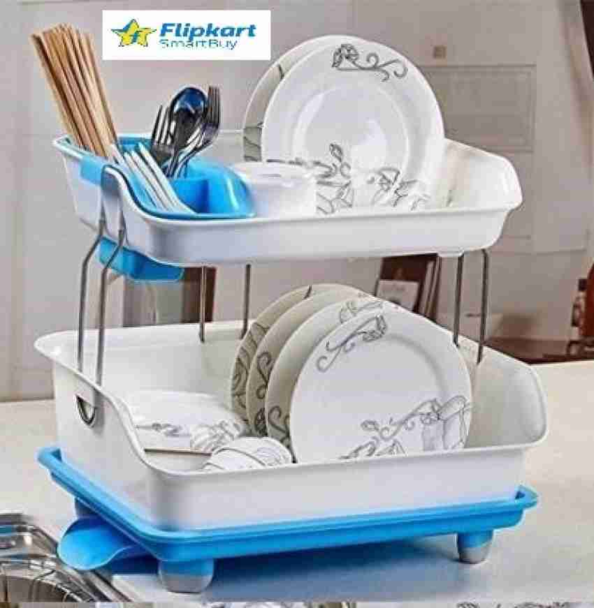 Flipkart SmartBuy Dish Drainer Kitchen Rack Plastic, Steel Price