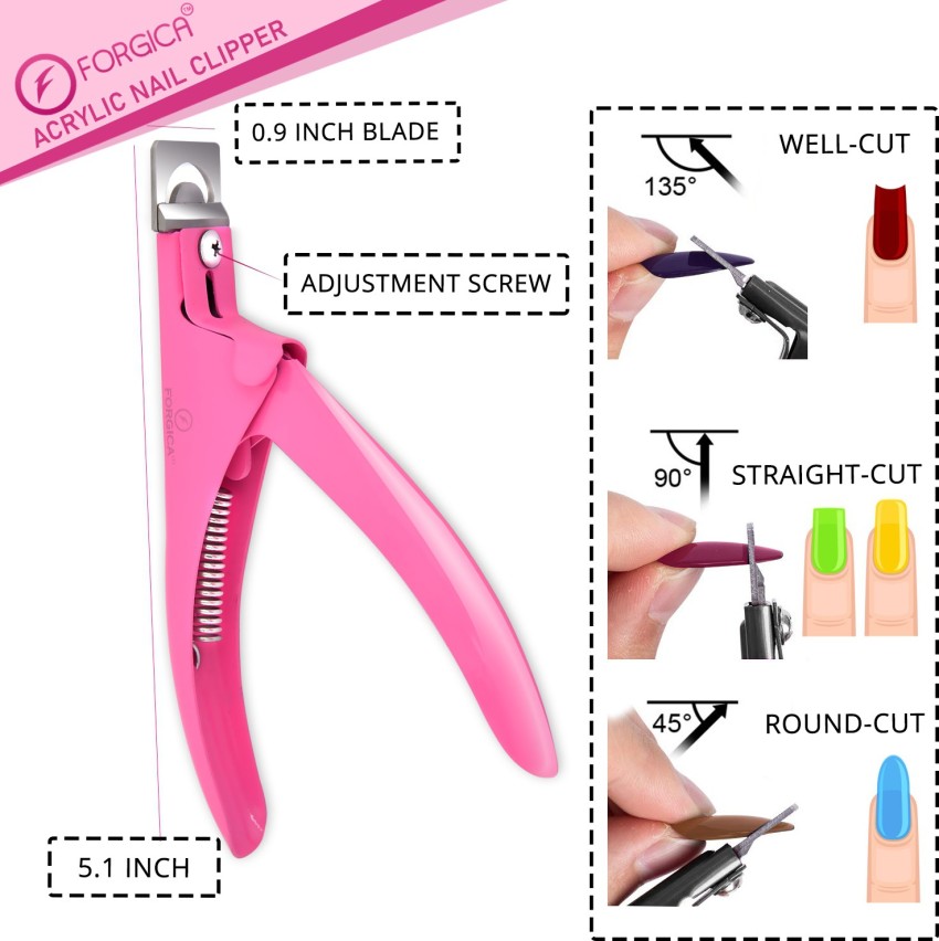 Nail Clippers For Acrylic Nailsnail Tip Cutteracrylic Nail Clipper  stainless Steel False Nail Trimmer  With Cuticle Pusher Cuticle Remover  Riilq  Fruugo IN