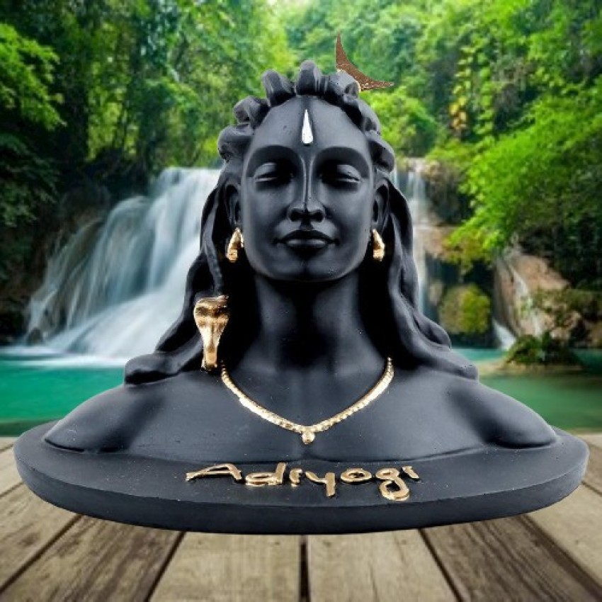 Ishu handi artistic Matte Black Color polyresin Adiyogi Shiva Idol for Home  Décor, Gift & Puja, Car Dashboard Statue | Made in India(5 inch) Decorative  Showpiece - 13 cm Price in India -